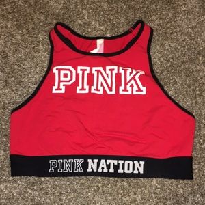 High neck sports bra